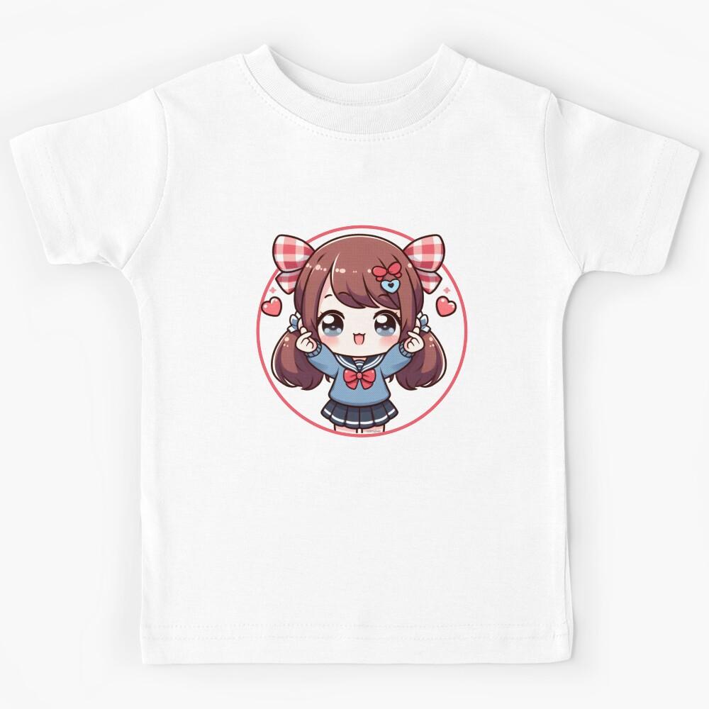 K-Pop Girl with heart fingers Kids T-Shirt 130