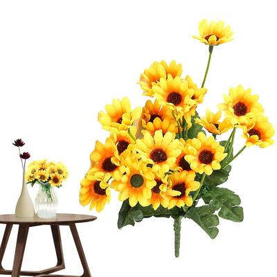 Artificial Sunflowers Sunflower Fakeflowers Set Of 24 Pieces Kitchen Bouquet Sunflower Centerpieces For Wedding Fall Autumn