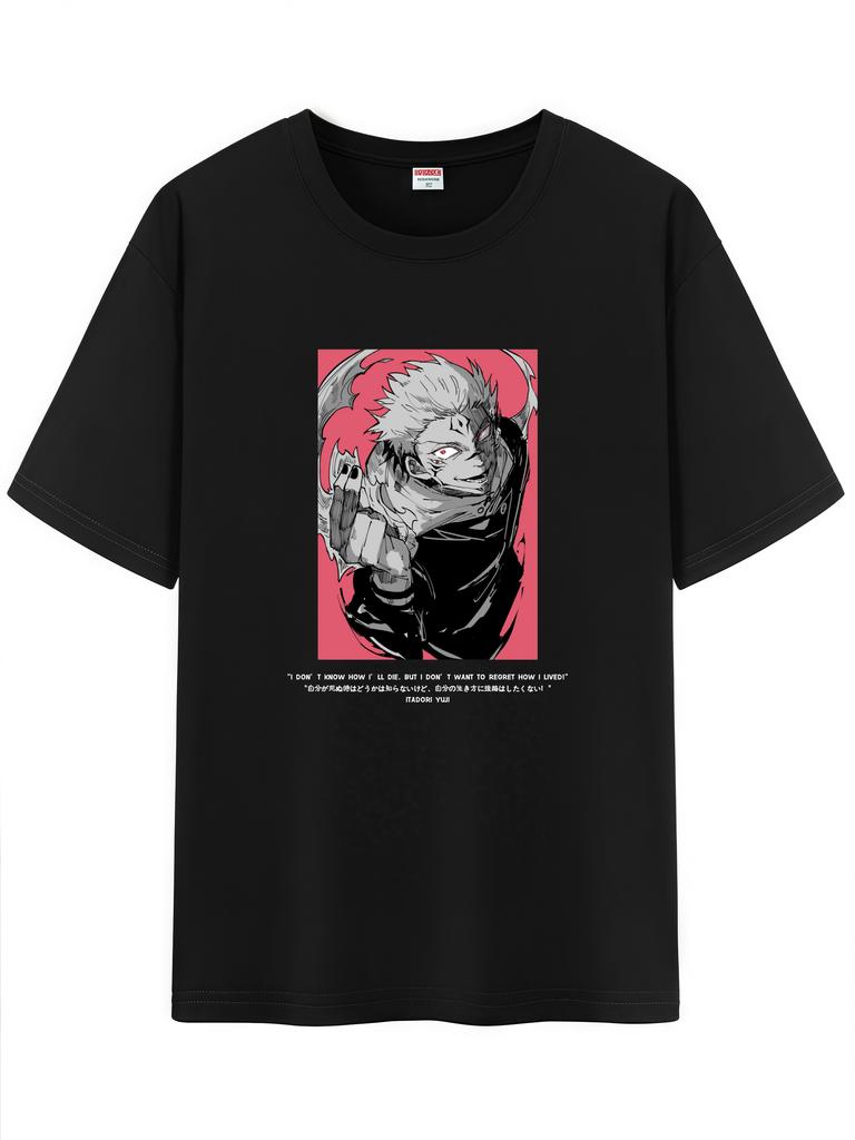 2026 New Unisex Japanese Anime JJK Pattern TShirt Jujutsu Kaisen Character Gojo Graphic Short Sleeve Regular Fix Tee Shirt