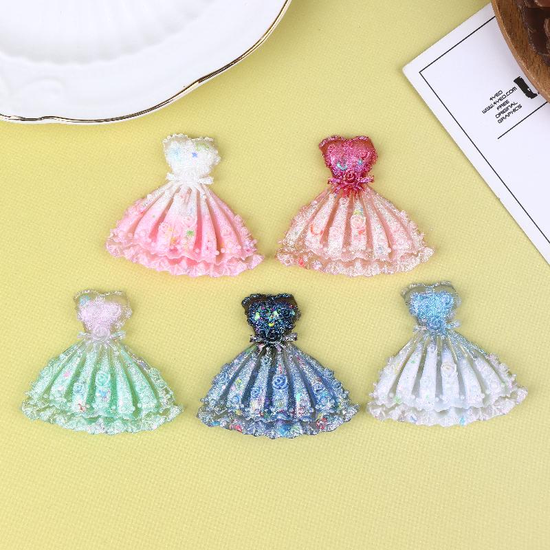 

5/10Pcs Luminous Resin Tiny Dress Charms Non-porous For DIY Pendants/ornaments Craft Clothing/bag Decoration Accessories
