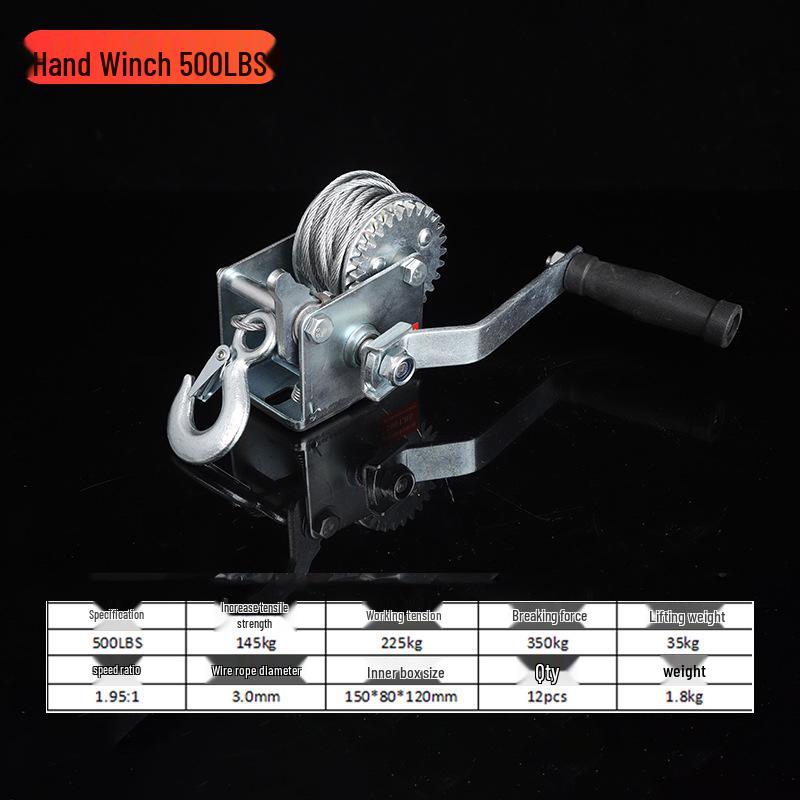 Vinciu manual bidirecțional autoblocant de 1200 lbs pentru ridicare și tracțiune casnică