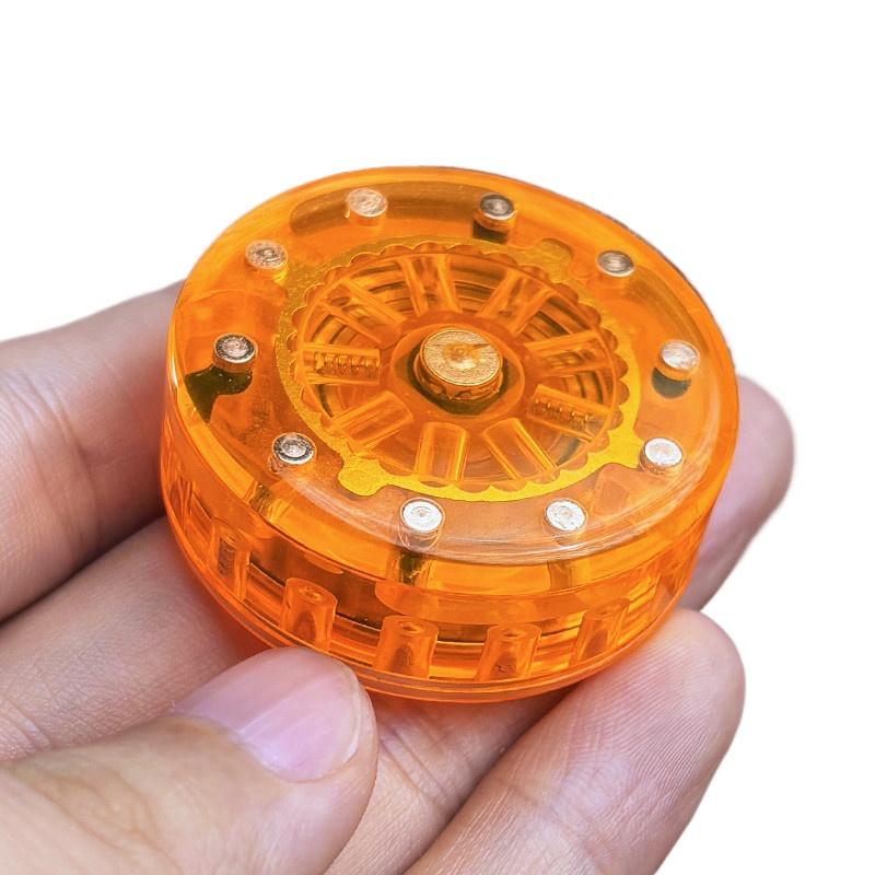 Shock Drum Ratchet Wheel Magnetic Push Coin Fidget Mechanical Slider Pushing Card EDC Stress Relief Sensory Toy Anti Anxiety