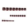 Elegant Wine Red Press-On Toe Nails – High-End Wearable Nail Art