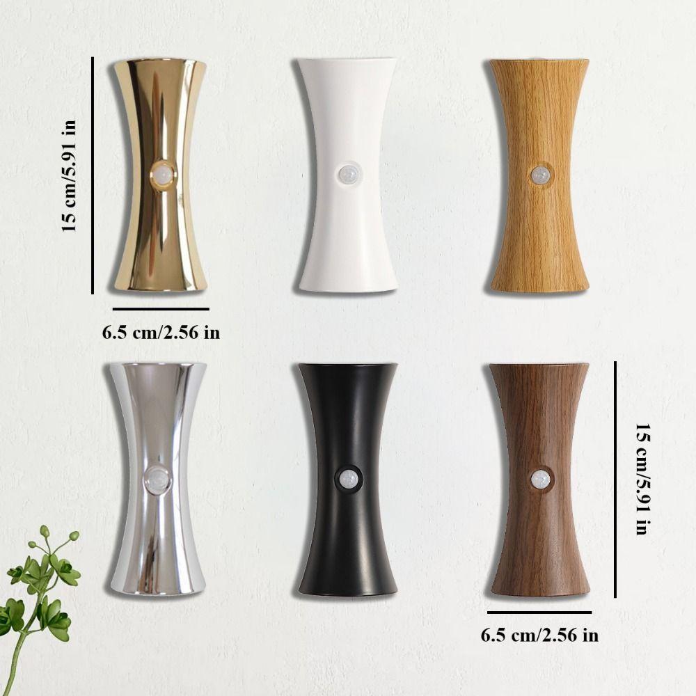 Creative LED Hourglass Wall Lamp Dimmable Wireless LED Rechargeable Lamp Waterproof Magnetic Base Bedside Wall Light