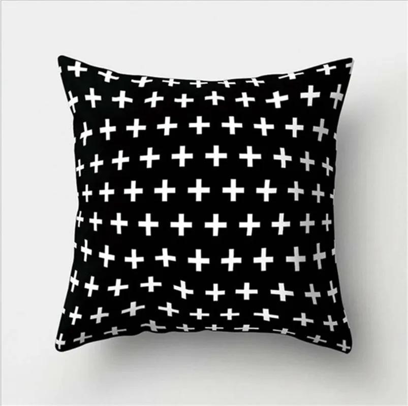 Alphabet Arrow Black and White Decorative Pillowcase Car Ornaments Office Living Room Sofa Home Pillowcase