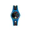 Quartz Movement Blue Universal Waterproof Date Display Watch 34Mm Black Dial Plastic Case Silicone Strap Unisex Watches GN412