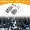 Partuto 2 Pin Radiator Fan Connector Plug - Car Male