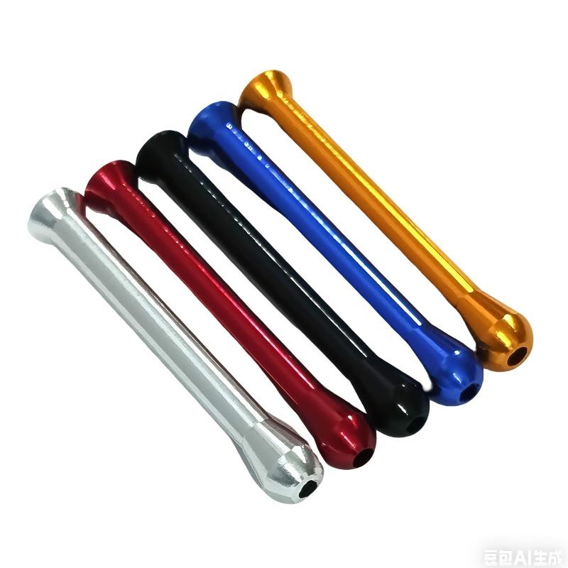 Metal High Quality Portable Snuff tube Fashionable trend Snuff pipe 64mm Aluminum Alloy Mini Straw Cool Gadget for Men Gift