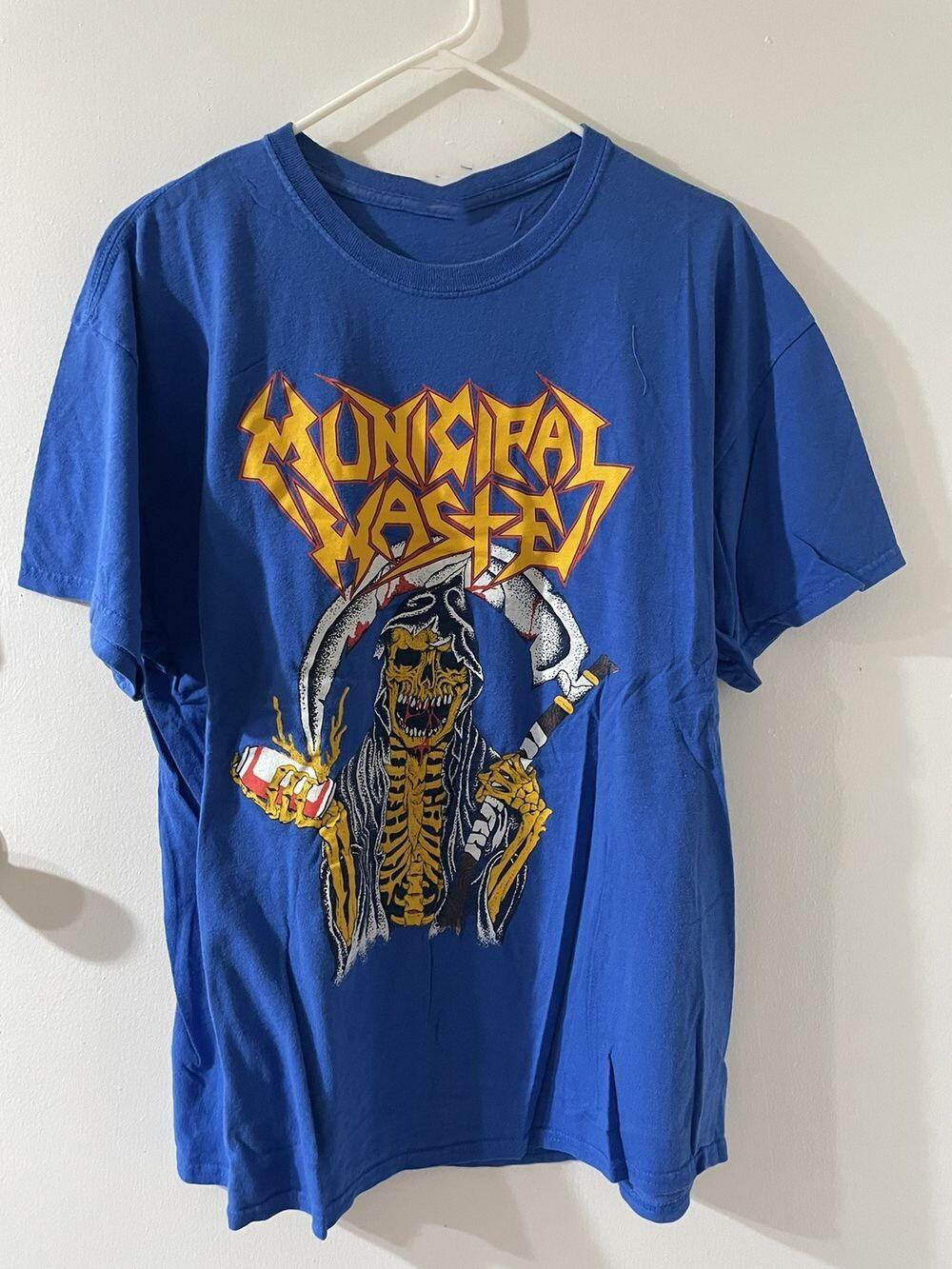 Футболка Municipal Waste Королевского Цвета Подарок Для Фаната Футболка Унисекс XL
