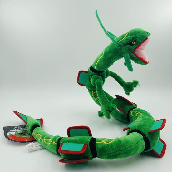 80cm Rayquaza Plush Toy Built-in Skeleton Cute Anime Character Dragon Doll Plushies Sofa Ornament Collectible Japan Anime Pokemons Figure Stuffed