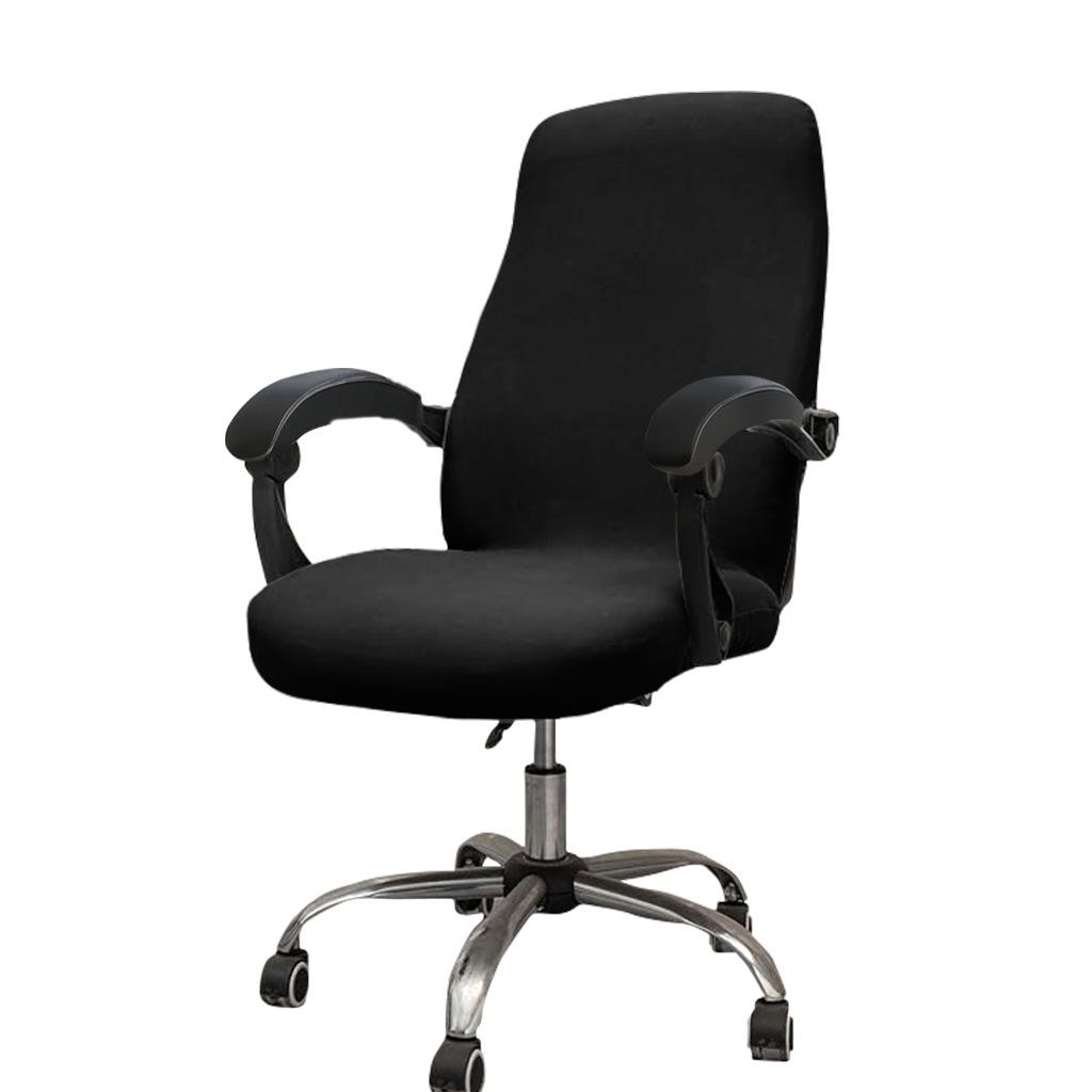 Elastic waterproof milk silk office chair cover, solid color dust-proof computer chair cover, spot.