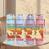 1PC Best Bunny Mom Art 750ml Color Plastic Sports Water Bottle Leakproof Flip Straw Lid Suitable for Sports Office Home Use
