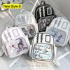 Y2K Cute Mini Backpack Women Kawaii Ita Bag Sweet Girl Transparent Rucksack DIY Personality Display Knapsack Lolita Shoulder Bag