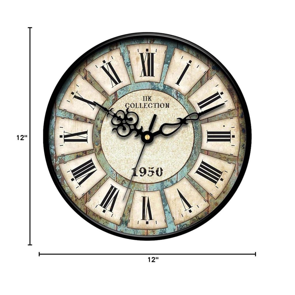 12-inch Plastic Designer Sweep Silent (No Tic-Tic Sound) Quartz Movement Round Wall Clock for Home, Wall Clock for Living Room, (30 Cm X 30 Cm X 6 Cm)