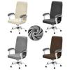 Solid Color Velvet Office Armchair Cover Soft Thicken Computer Chair Slipcover Comfortable Stretch Gaming Chair Covers Home