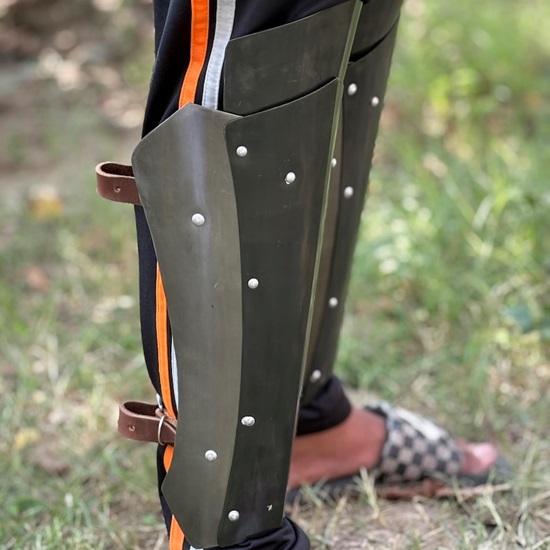 Dark Steel Knight Full Body Armor  Dreki Warrior Cosplay Set Medieval LARP Suit with Helmet, Cuirass  Greaves