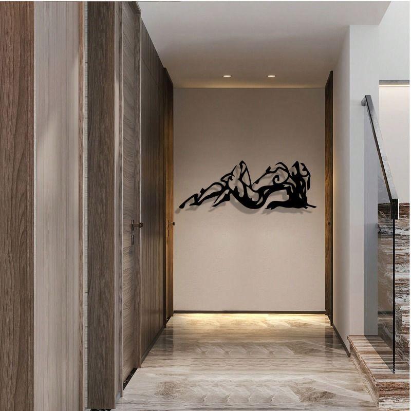 Абстрактная женщина Металлическая настенная панель Искусство для внутреннего и наружного декора