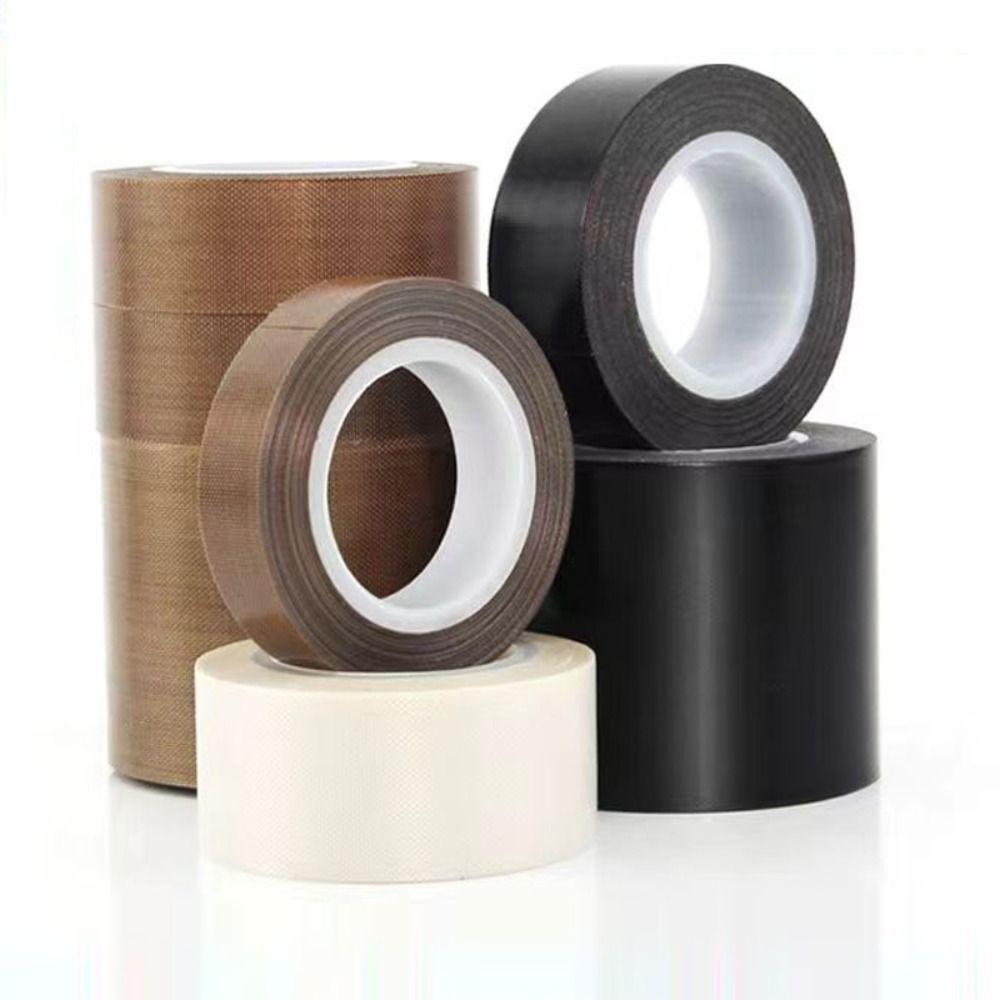 10m/Roll High Temperature PTFE Tape Waterproof Fiberglass Adhesive Tape  for Vacuum Sealer