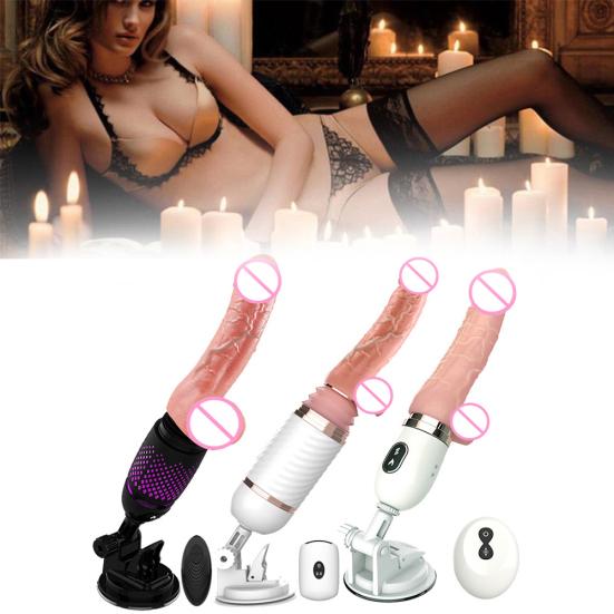 Women Masturbator Vibrator Telescopic Penis Dildo G-spot Massager Flirting Toy