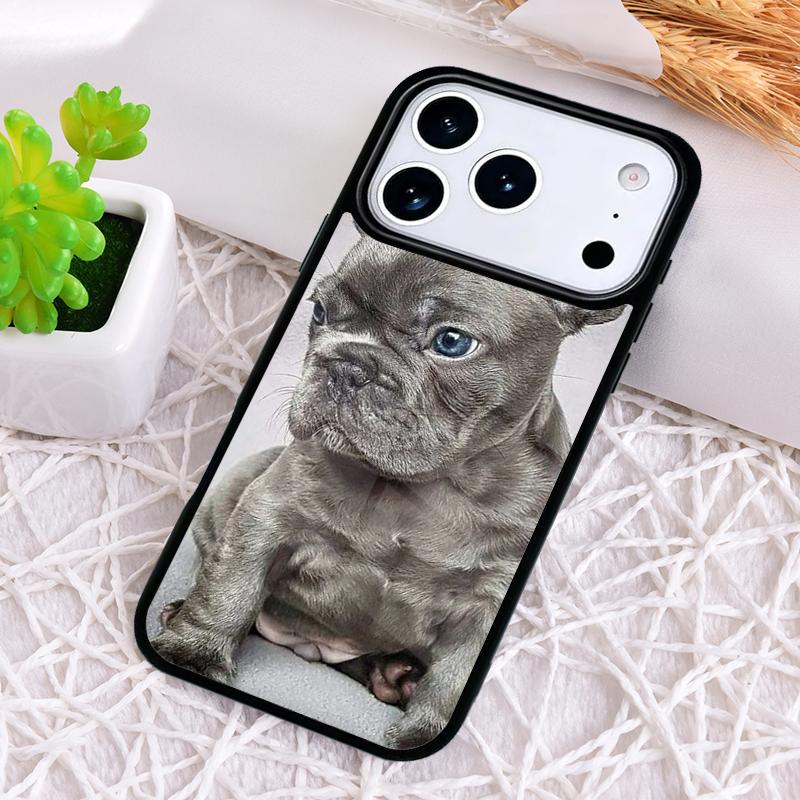 Adorable French Bulldog Phone Case for iPhone 17 Air 16 15 11 12 14 13 Pro Max Shockproof Cover