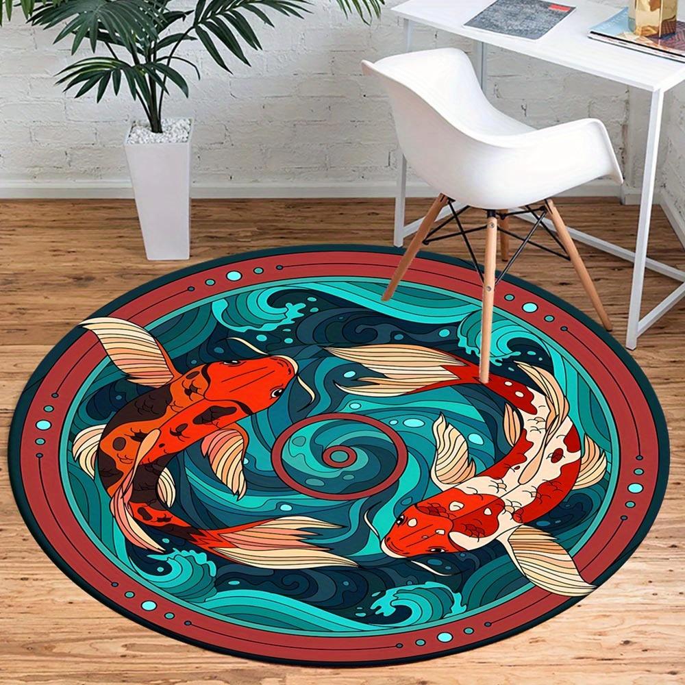

1pc Retro 2715275853 Pattern Round Floor Mat, Non-slip for Living Room Bedroom Chair Carpets Home Decor Gifts, Home Decor Room Decor Outdoor 80cm by 80cm
