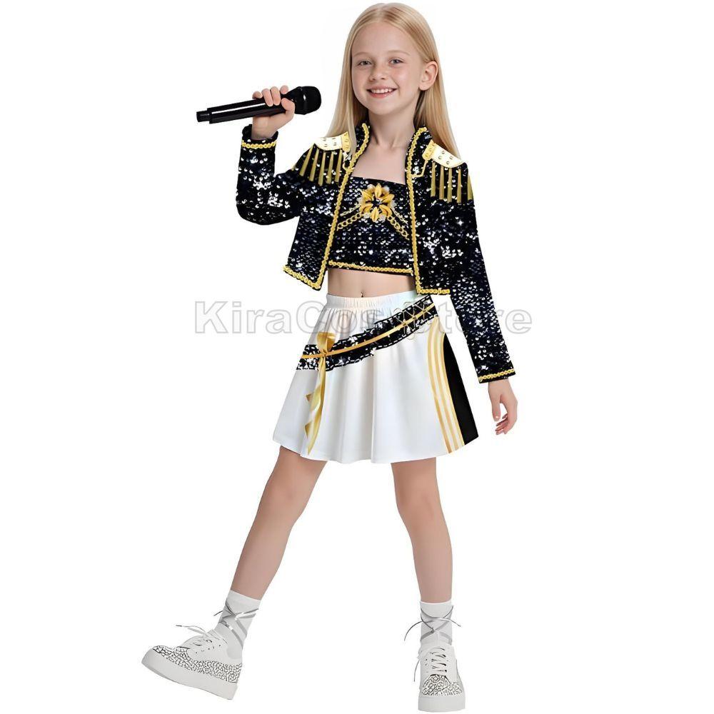 Película Niños Kpop Cazador de Demonios Cosplay Rumi Zoey Mira Traje de Cosplay Ropa KPop Rumi Zoey Mira Disfraz de Cosplay Disfraz con Estampado 3D