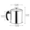 1.4L Bacon Grease Container with Fine Mesh Strainer Stainless Steel Oil Container Can Oil Filter Pot Kitchen Oil Storage Can