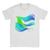 Aurora Wave Digital Flow Frutiger Aero Men T Shirts  Novelty Tees Short Sleeve Round Collar TShirts Cotton Plus Size Clothing