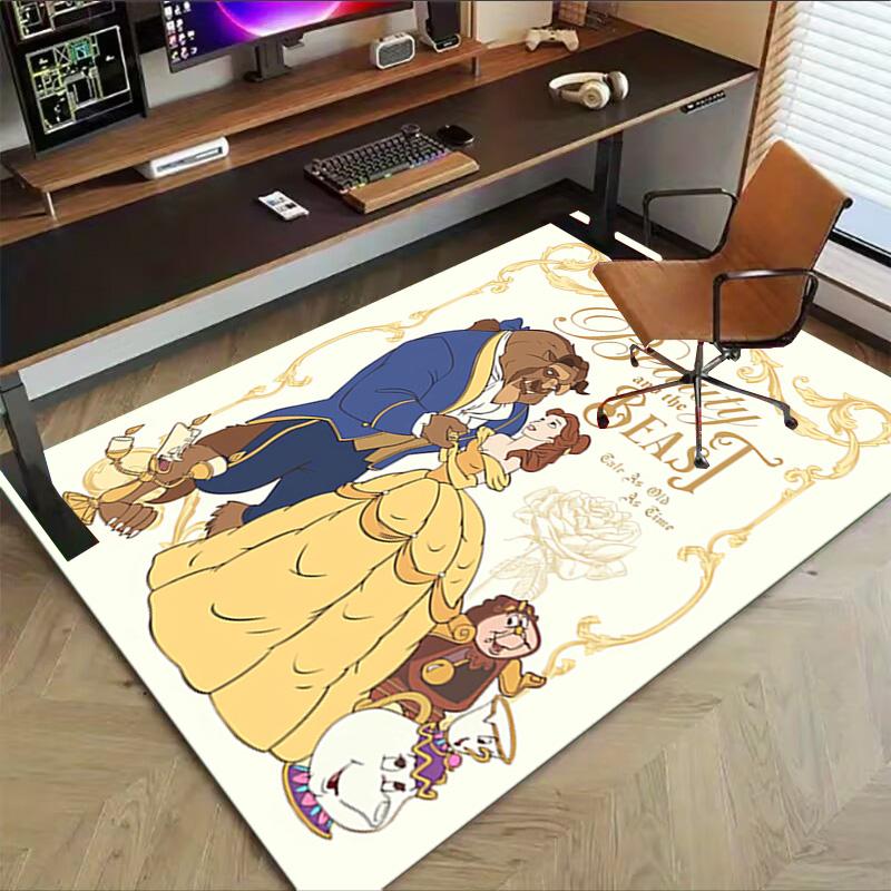 Beauty Beast Romance Carpet For Playroom Bedroom Living Room Sofa Home Decorkids Game Area Rug Nonslip Floor Mat