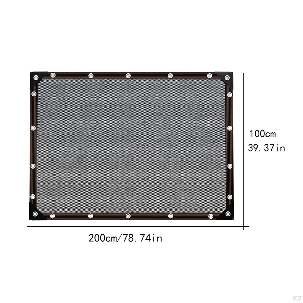 Black Shade Sail Cloth Mesh Tarp 1x2M Folding Protector Tear Resistant Garden Sunblock Net Outdoor