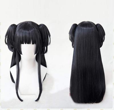 Cosplay Second Black with Long Perfect for Parties and Plus 3 Bonus Heat-resistant Wig, "The Castle," Hair, Clip-on Extensions, Hair, Disguises,