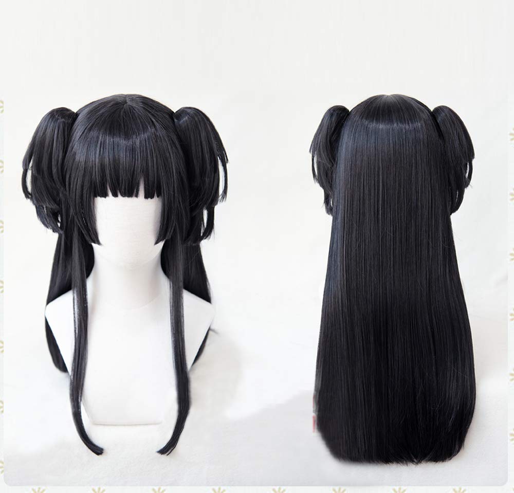 

Термостойкий косплей-парик от The Second Castle, черный с пучками, длинные волосы, идеально подходит для вечеринок и маскарадов. Включает 3 бонусных предмета.