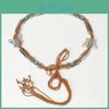 Retro Bohemian Waist Jewelry With Butterfly Element Handcrafted Wax Rope For Festival Dress Accents