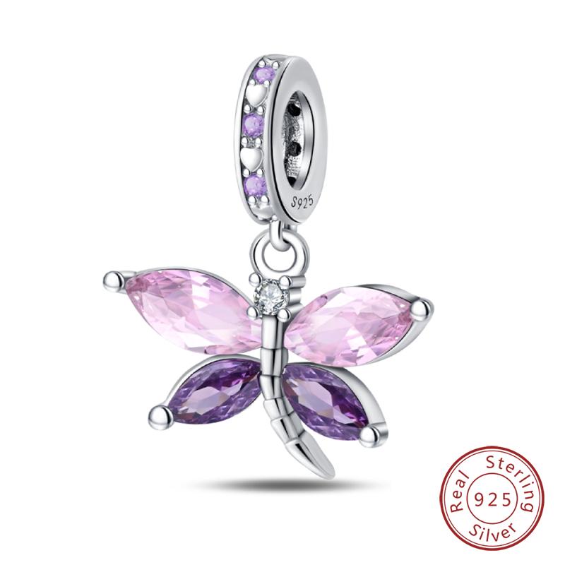 Charms Luminous Firefly Stars Cherry S925 Silver Pendants Beads 3mm DIY Party Christmas Fine Jewelry Making Gifts