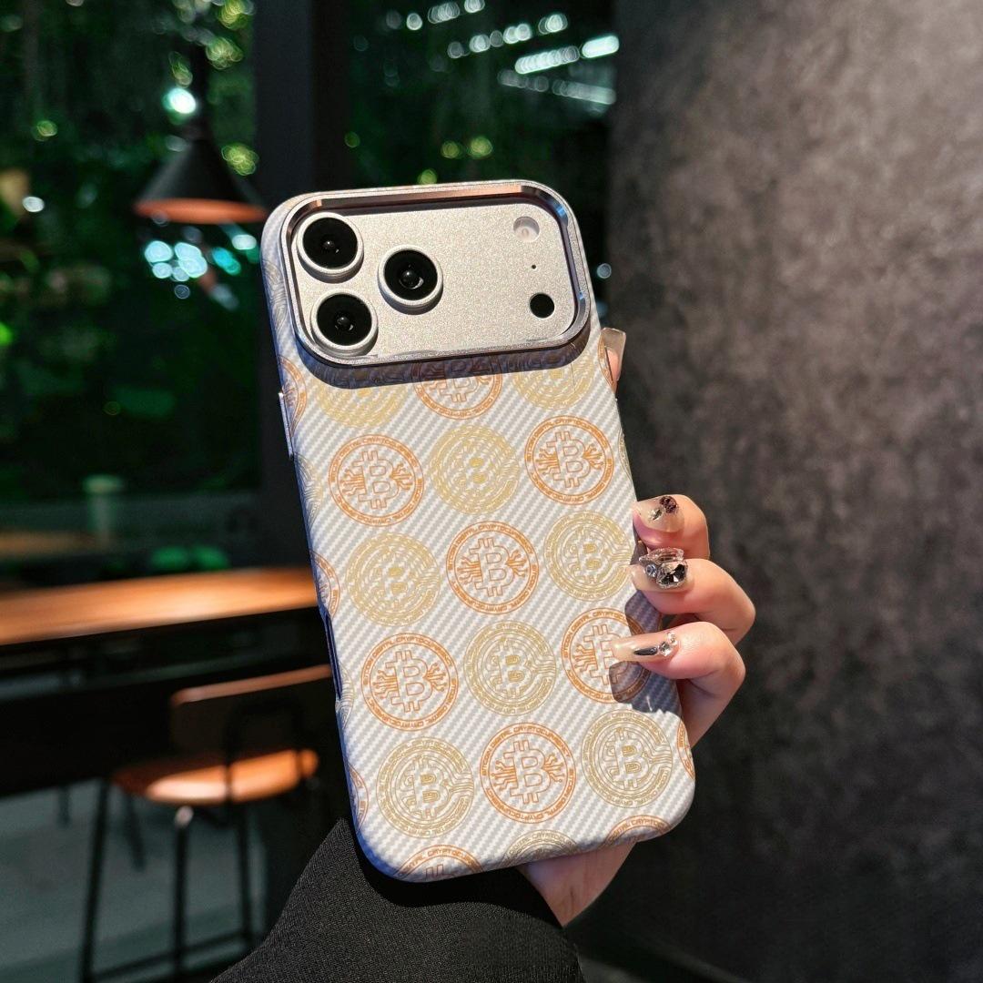 iPhone 17 Pro Max Magnetic Bitcoin Phone Case: Ultra-Thin Kevlar Texture, Anti-Drop Protective Cover 16