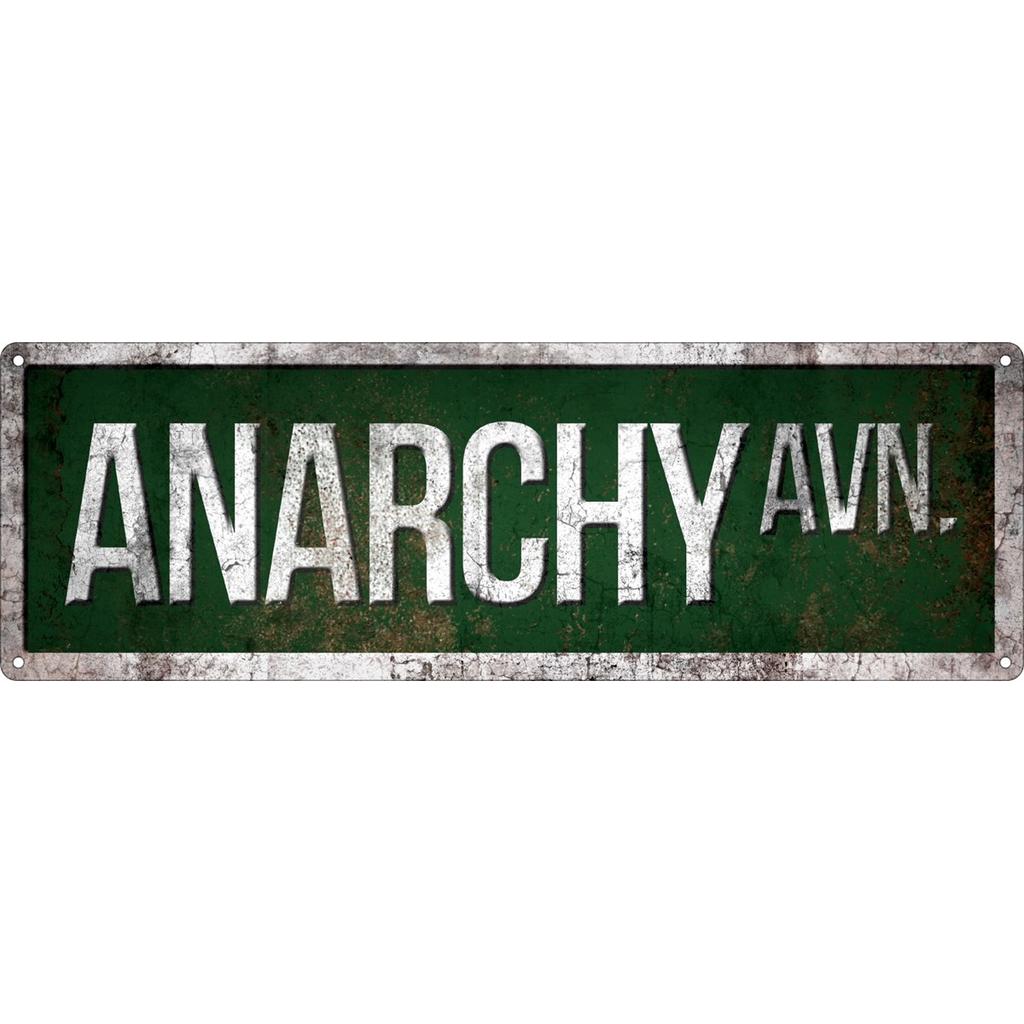 Grindstore Cartello sottile in latta Anarchy Avenue