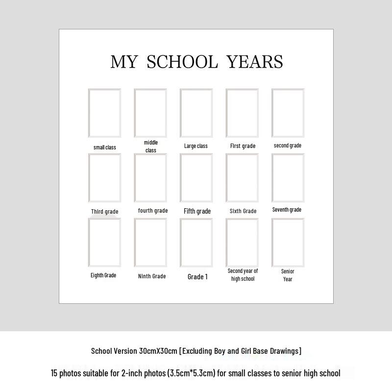 Personalized Children's Growth Photo Frame for Passport, Graduation, and ID Photos