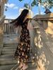 French Retro Floral Dress Women's Summer 2026 New Flying Sleeves Design Feeling Waist and Thin A-shaped Long Dress