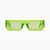 Green Fashion Hip Hop Vintage Square Ladies Sunglasses Spring Summer Bright Streetwear