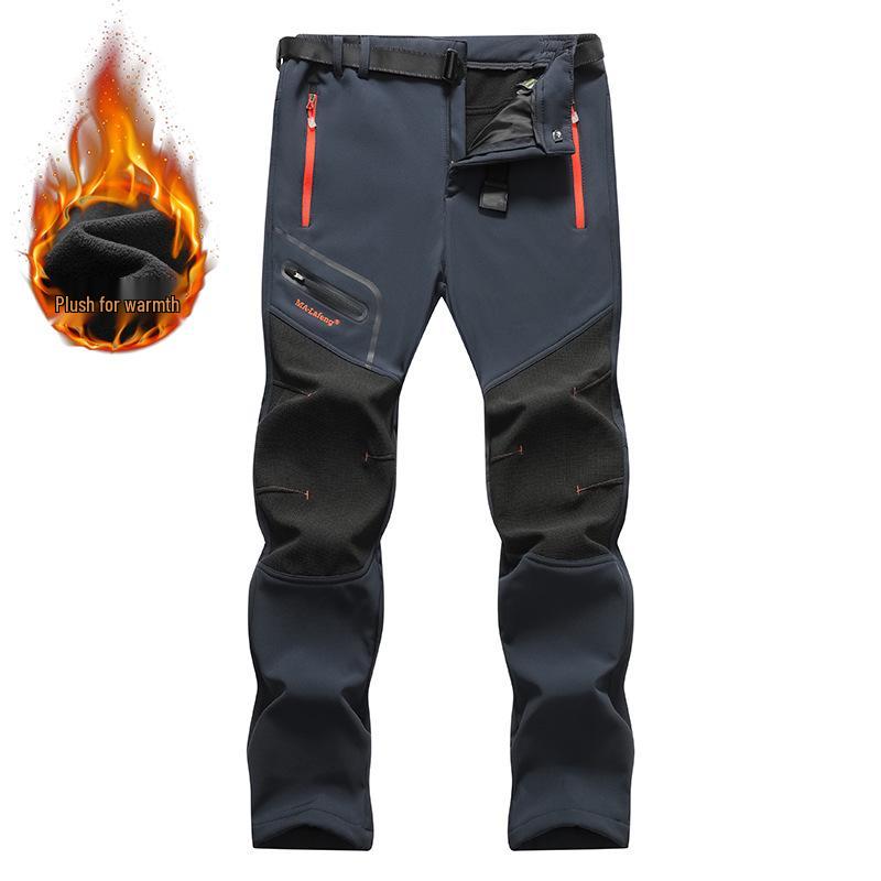 

Unisex Windproof Softshell Pants: Warm, Wear-Resistant, and Waterproof for Autumn/Winter Outdoor Activities. M