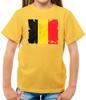 Belgien Grunge Stil Flagge - Kinder T-Shirt - Belgische Länder Reiseflaggen