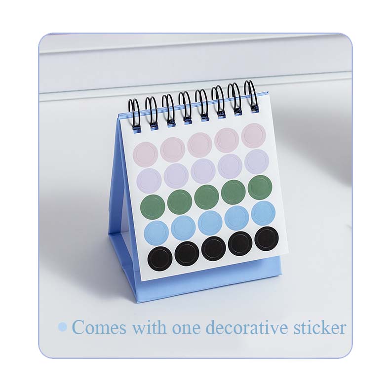 Mini Desk Calendar for 2025, Mini Calendar From July 2024 To December 2025, Solid Color Small Desktop Calendar with Stickers School Mini Calendar