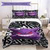 Anime Gengar Printed Bedding Set 3 Piece Soft Microfiber Duvet Cover Set Teens Game Room Decor No Sheet No Filling