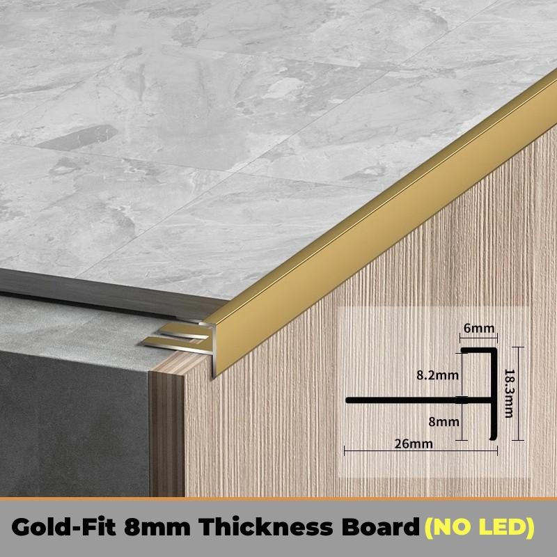 

F-образная кромка светодиодный алюминиевый профиль гибкая защитная решетка для лестницы канал ванная комната стена бордюр угловая уплотнительная планка полоса света 20cmX1pcs