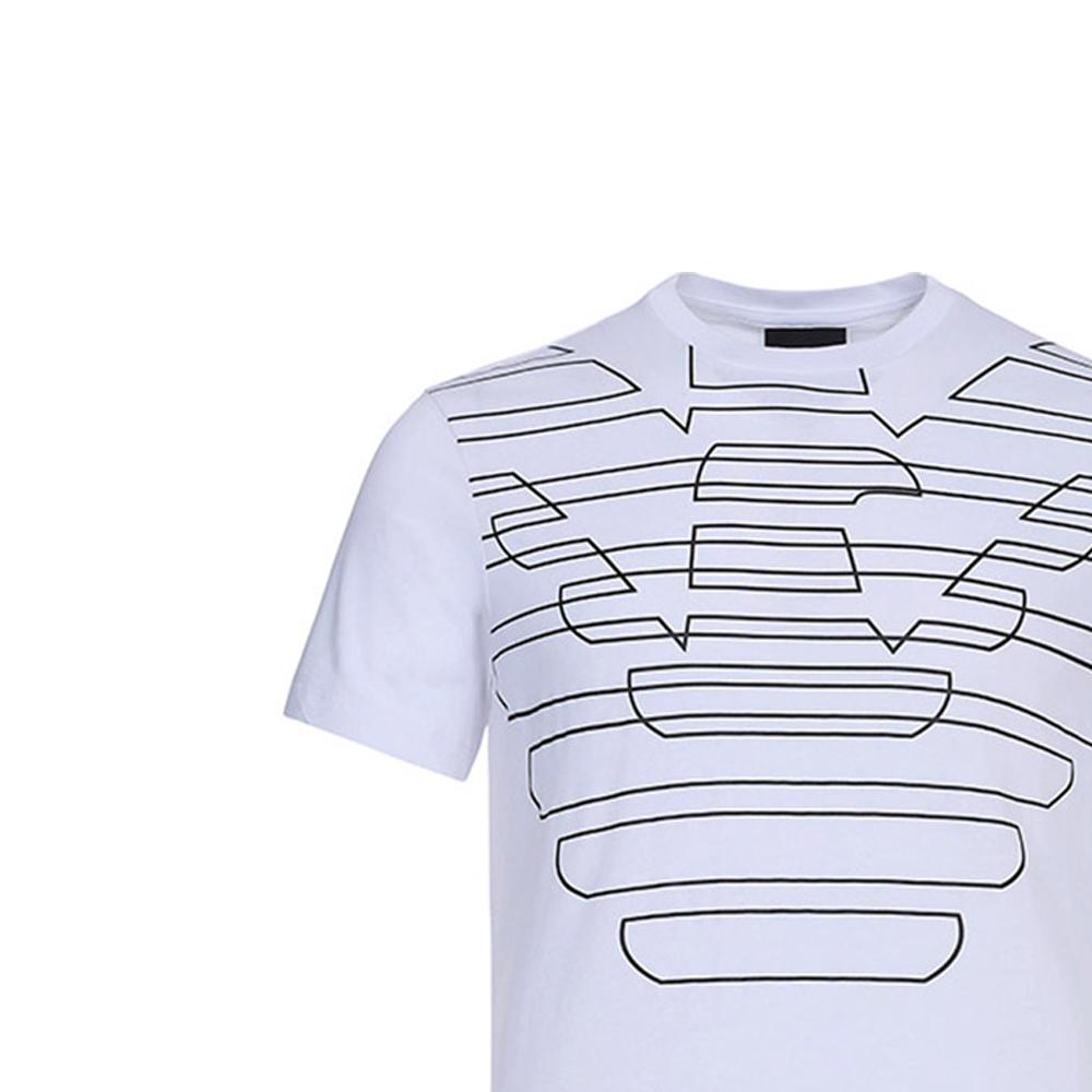 Emporio Armani Cotton Crew Neck Short Sleeve T-Shirt Men Tops White 3G1T69-1J19Z-0100