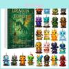 Dragon Christmas Advent Calendar With Animal Acrylic Hangings For Holiday Decor