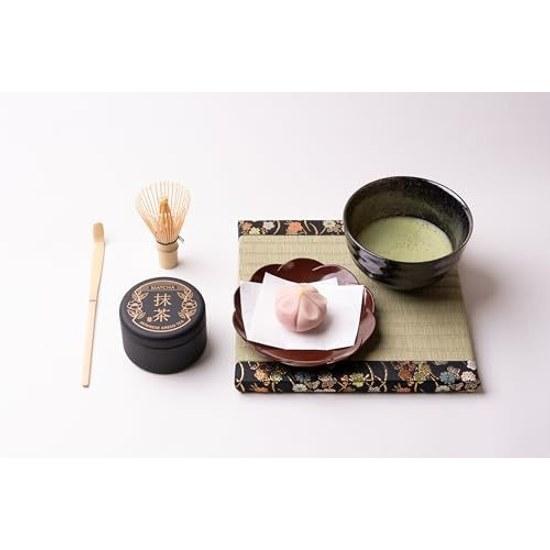 Tatami Tea Ceremony Hanashobu Utensil Set Matcha 5-Piece Includes 100-Bamboo Chasen Chashaku Chawan High-Quality Domestic Gift