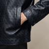 Qipai Men's Sheepskin Business Casual Leather Jacket