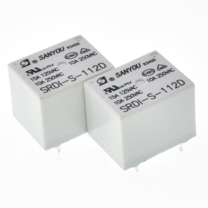 ממסר SANYOU 4 פינים SRDI-S 105DM/112DM/124DM, 7A, 250VAC פתוח תמיד