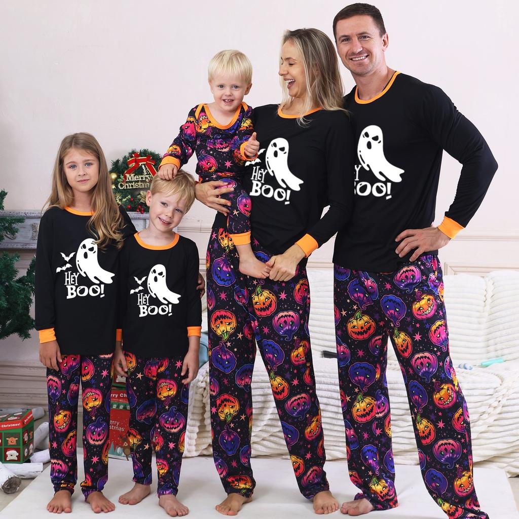 Prints Family Matching Long Sleeve Tops+Pants Set Family Matching Sets